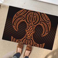 Karaka Maori Ta Moko Poutama Art Rubber Doormat
