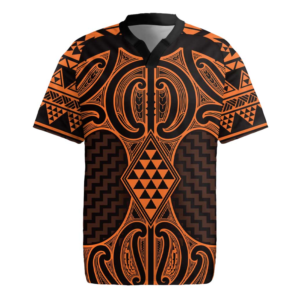 Karaka Maori Ta Moko Poutama Art Rugby Jersey