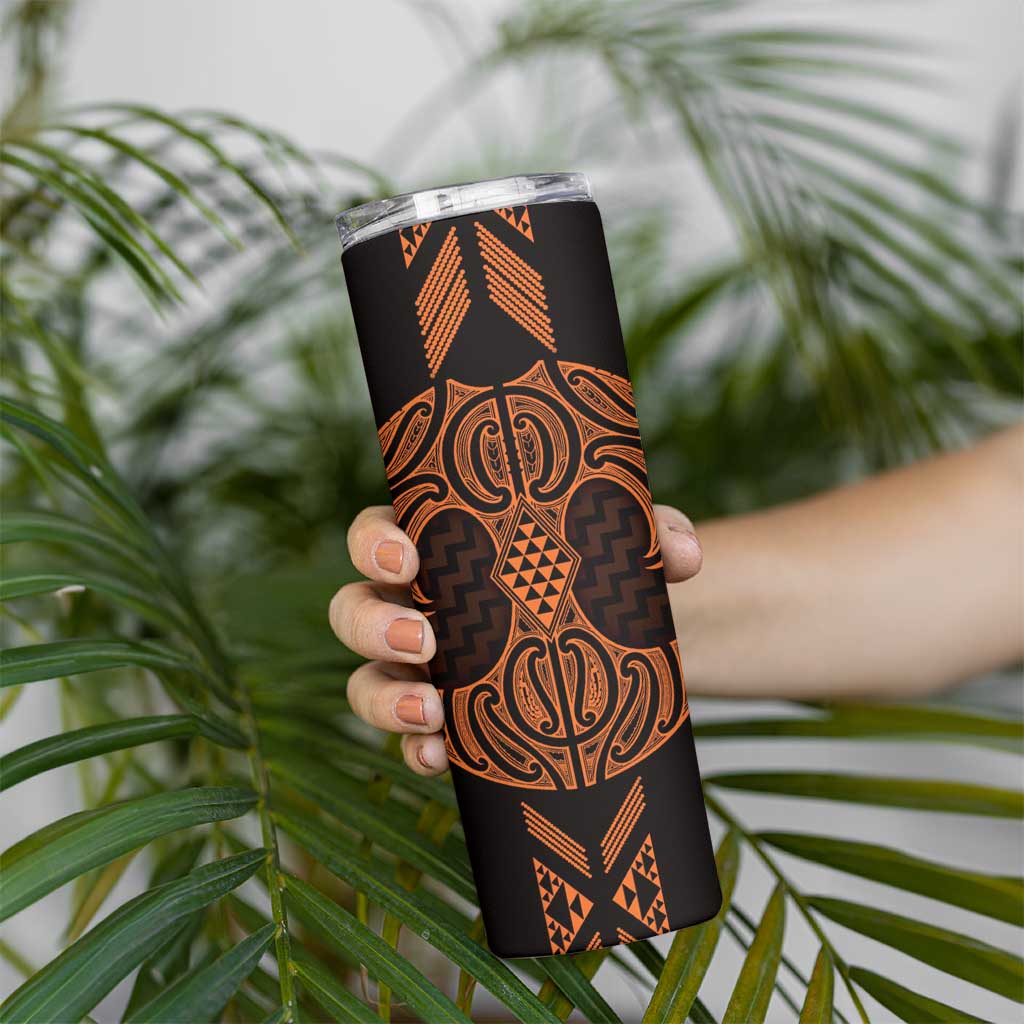Karaka Maori Ta Moko Poutama Art Skinny Tumbler