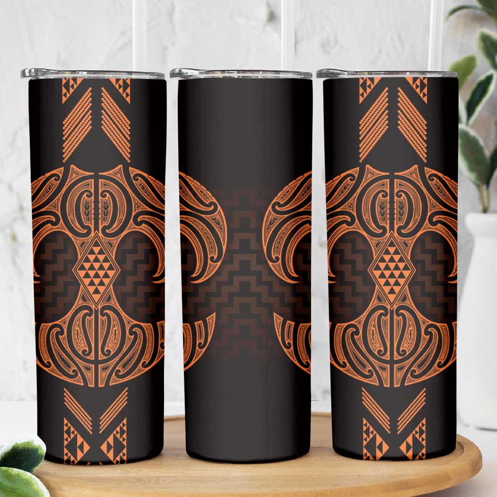 Karaka Maori Ta Moko Poutama Art Skinny Tumbler