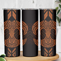 Karaka Maori Ta Moko Poutama Art Skinny Tumbler
