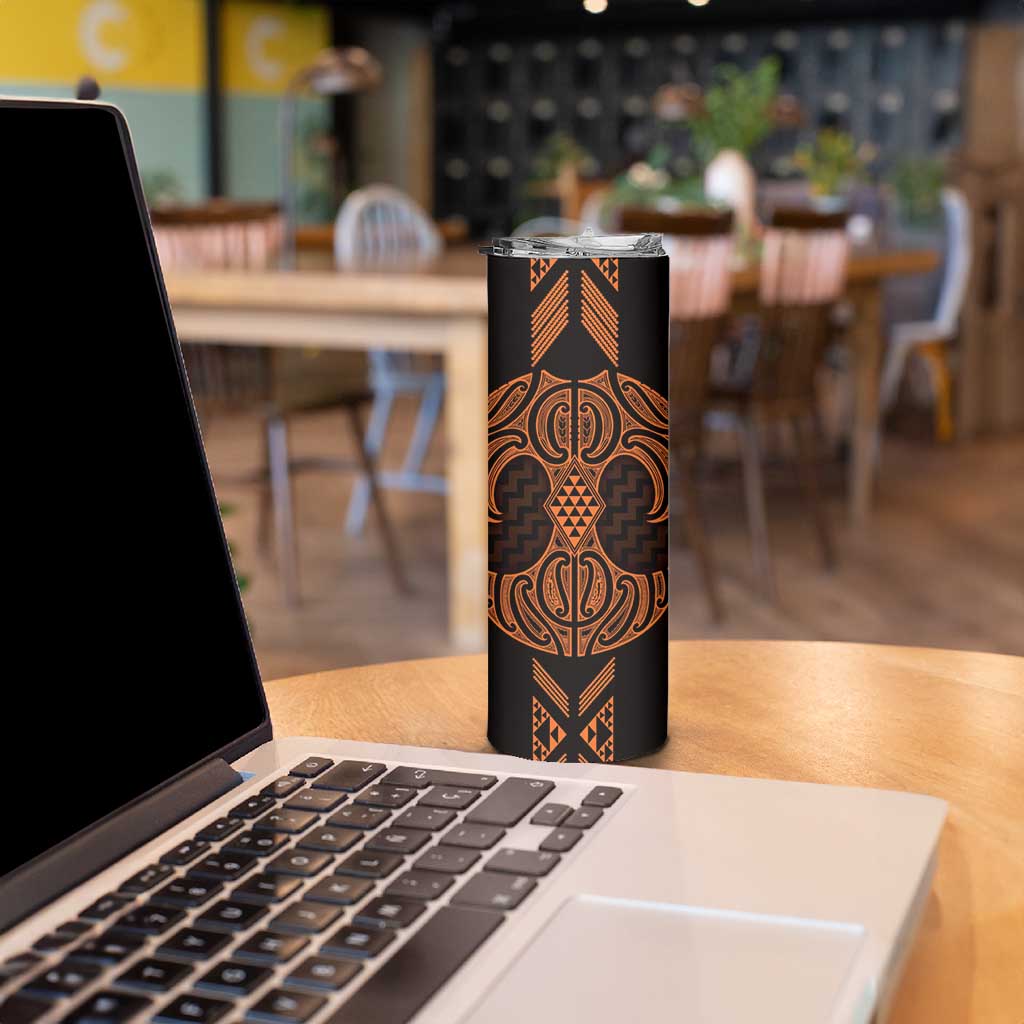 Karaka Maori Ta Moko Poutama Art Skinny Tumbler