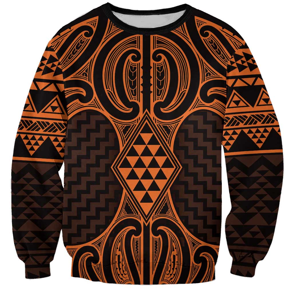Karaka Maori Ta Moko Poutama Art Sweatshirt