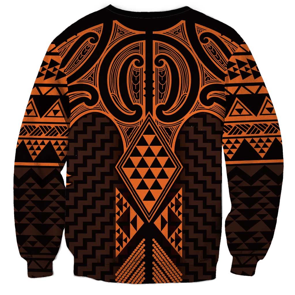 Karaka Maori Ta Moko Poutama Art Sweatshirt