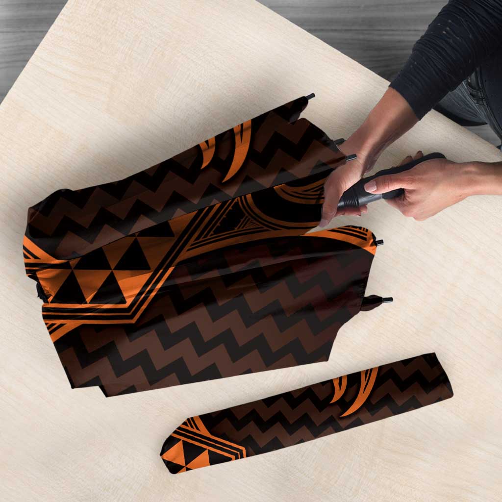 Karaka Maori Ta Moko Poutama Art Umbrella - Polynesian Pride