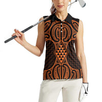 Karaka Maori Ta Moko Poutama Art Women Sleeveless Polo Shirt