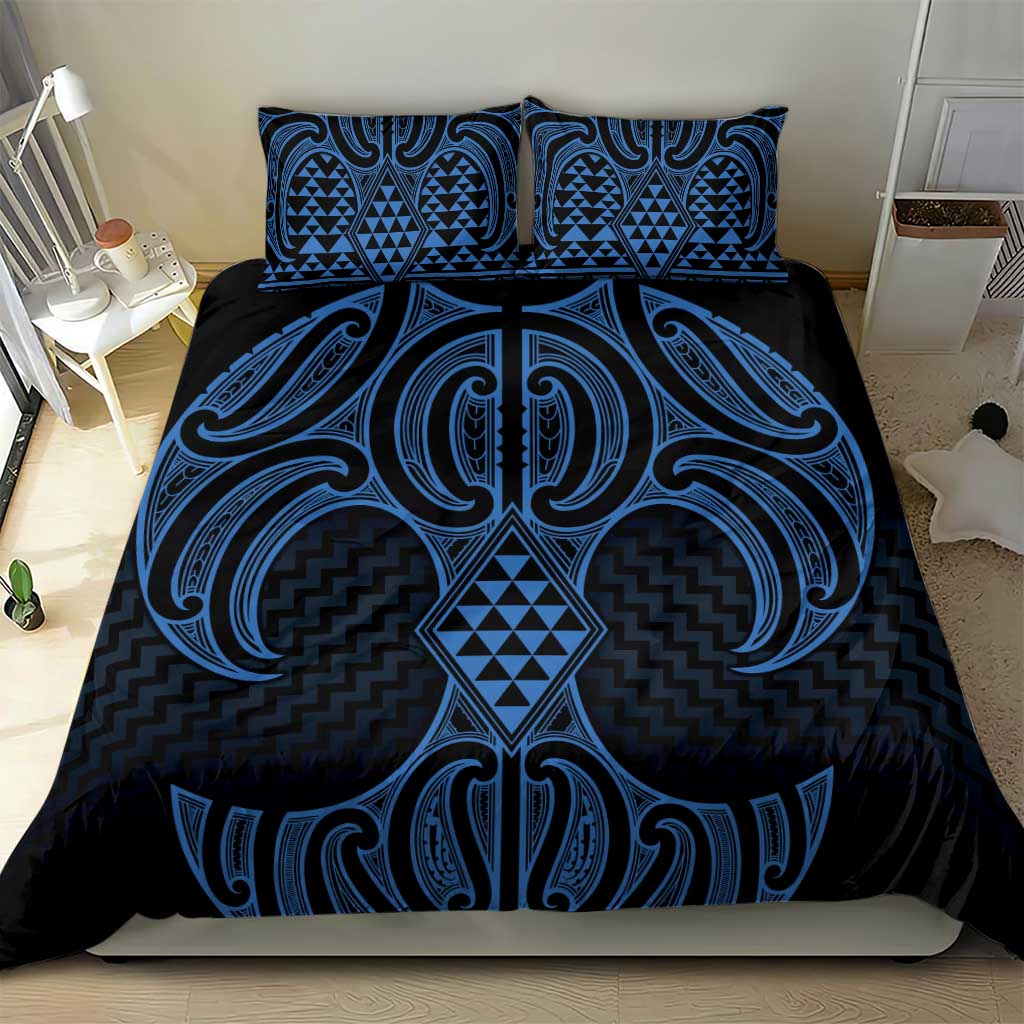 Kikorangi Maori Ta Moko Poutama Art Bedding Set