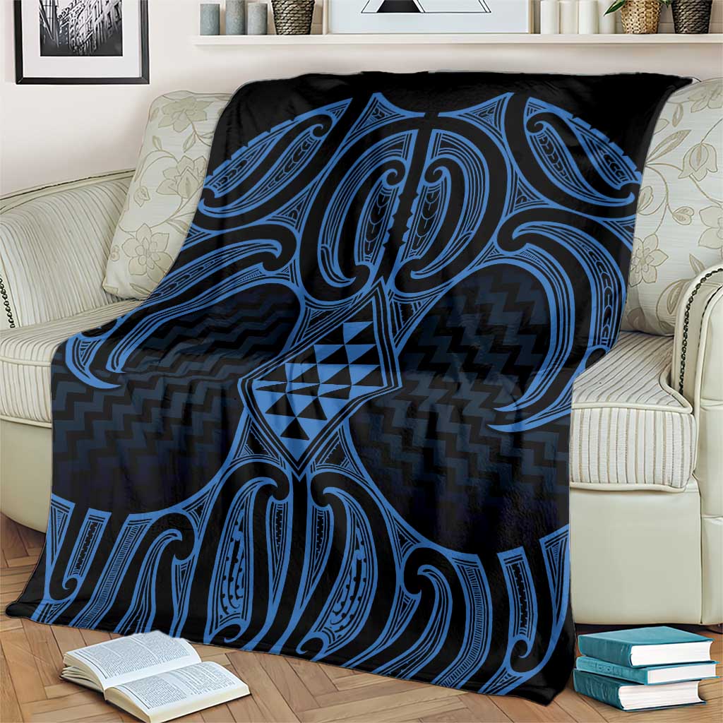 Kikorangi Maori Ta Moko Poutama Art Blanket