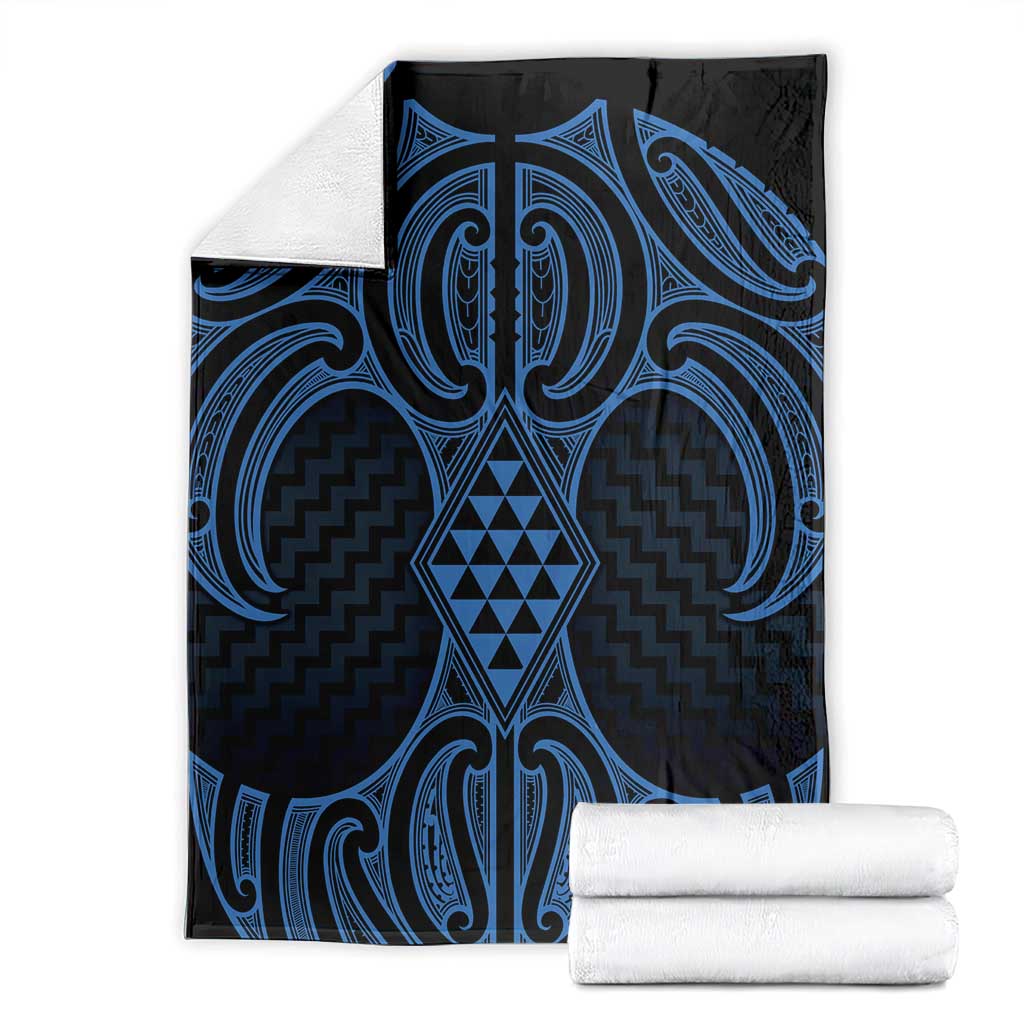 Kikorangi Maori Ta Moko Poutama Art Blanket