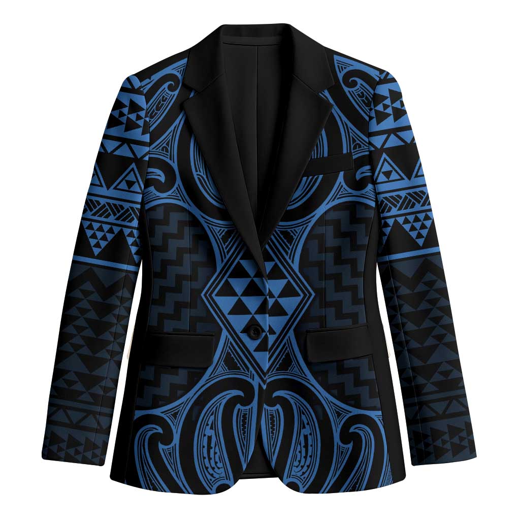 Kikorangi Maori Ta Moko Poutama Art Blazer - Polynesian Pride