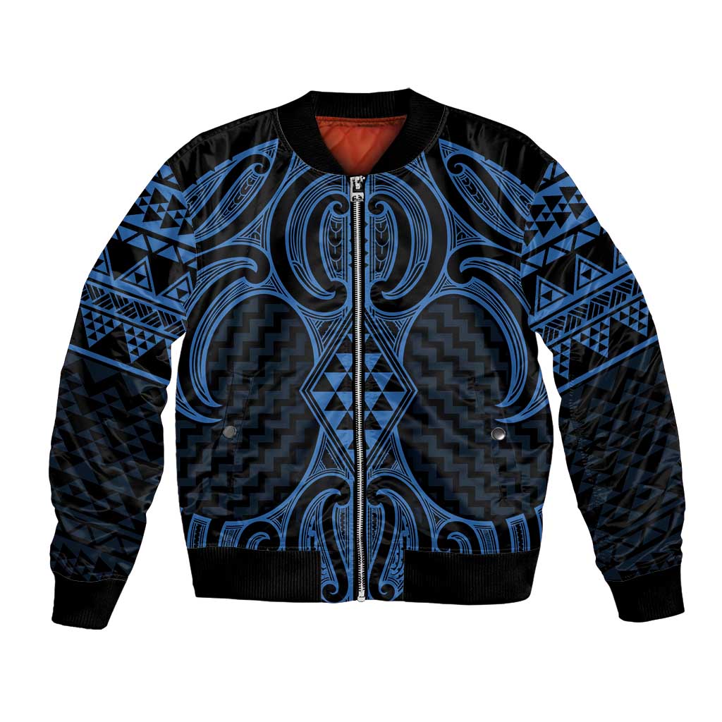 Kikorangi Maori Ta Moko Poutama Art Bomber Jacket