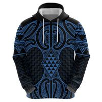 Kikorangi Maori Ta Moko Poutama Art Hoodie