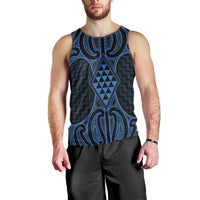 Kikorangi Maori Ta Moko Poutama Art Men Tank Top