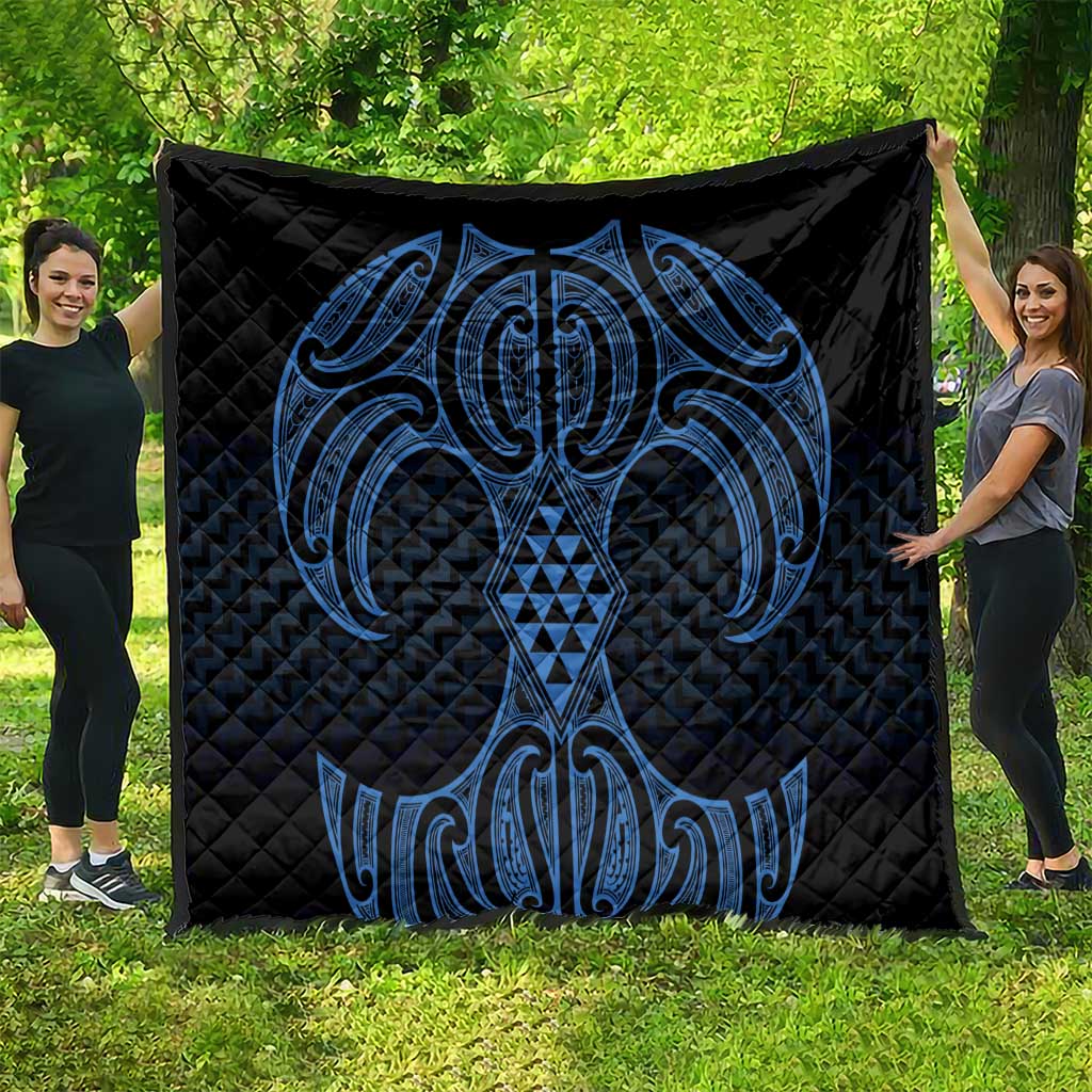 Kikorangi Maori Ta Moko Poutama Art Quilt