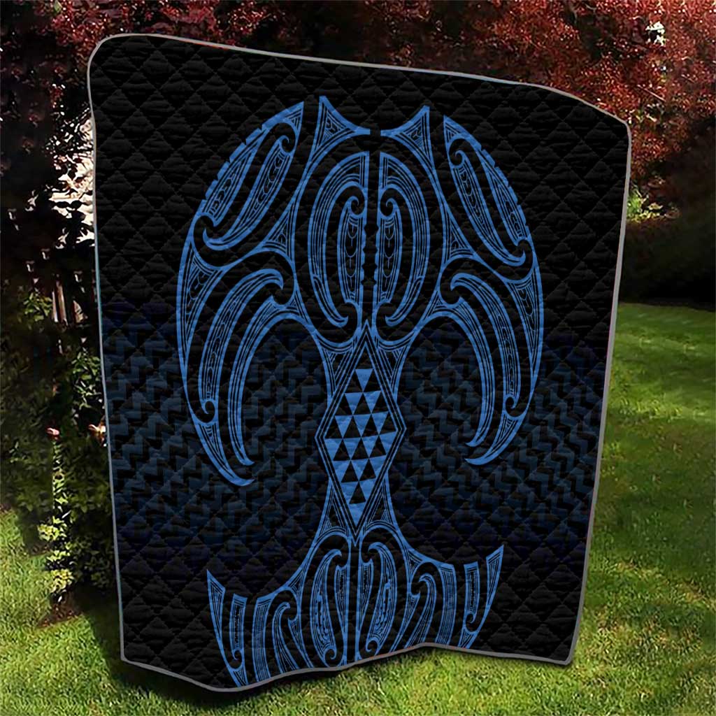 Kikorangi Maori Ta Moko Poutama Art Quilt