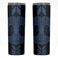 Kikorangi Maori Ta Moko Poutama Art Skinny Tumbler