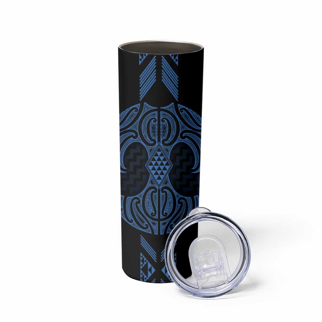 Kikorangi Maori Ta Moko Poutama Art Skinny Tumbler