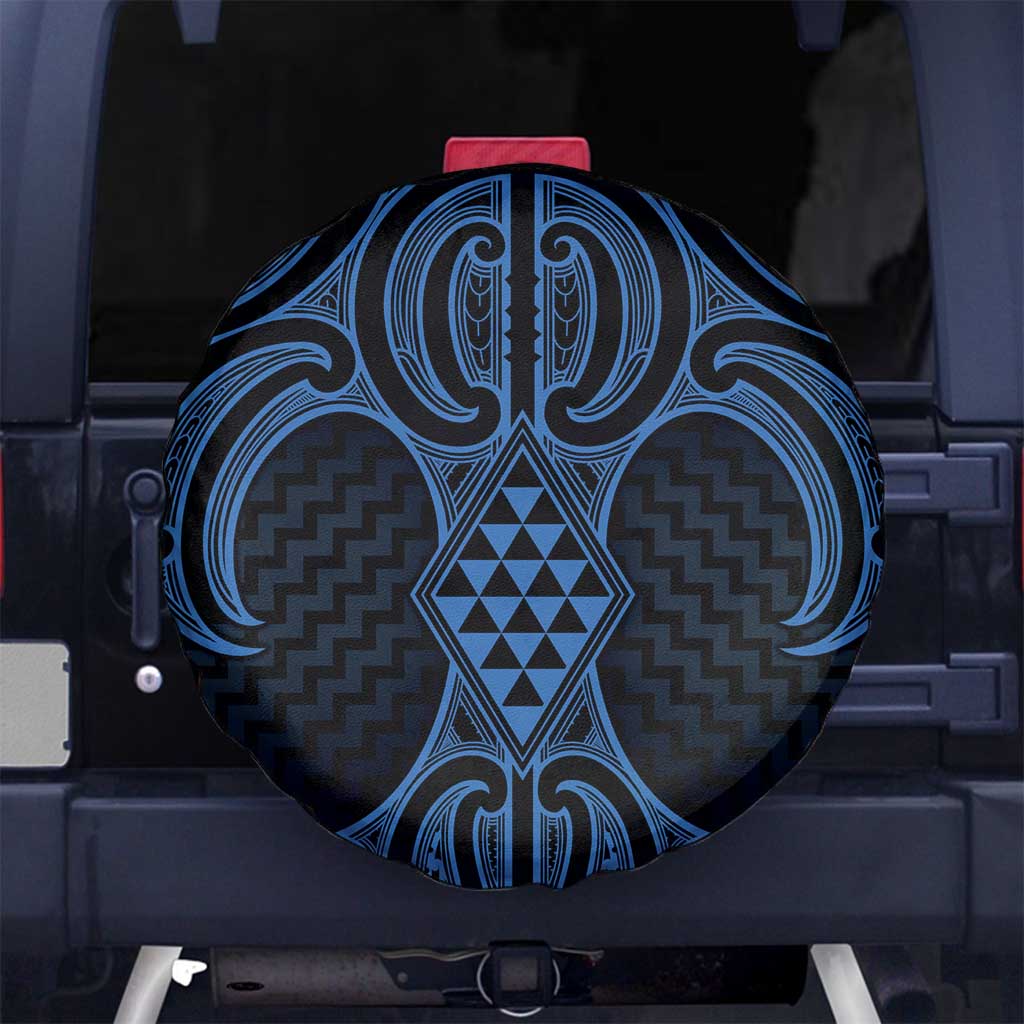 Kikorangi Maori Ta Moko Poutama Art Spare Tire Cover