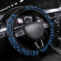 Kikorangi Maori Ta Moko Poutama Art Steering Wheel Cover