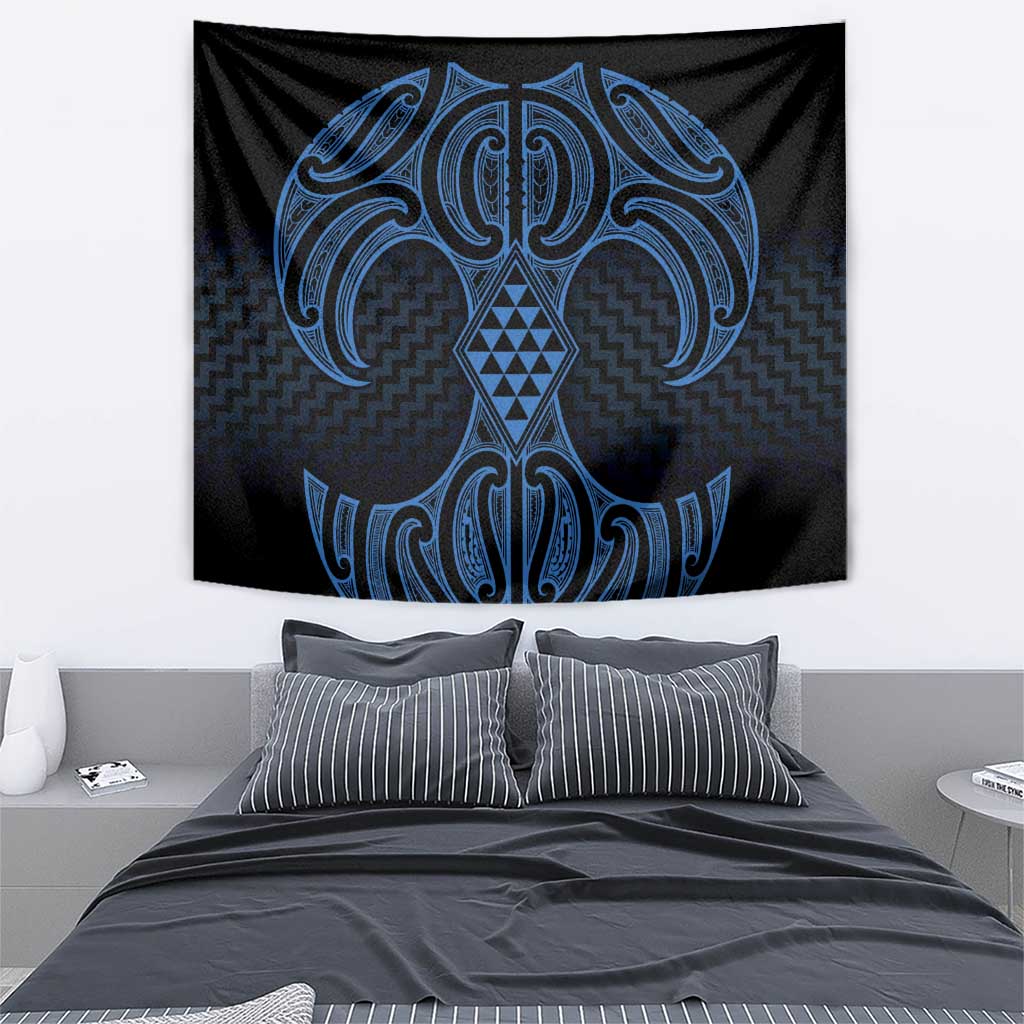 Kikorangi Maori Ta Moko Poutama Art Tapestry