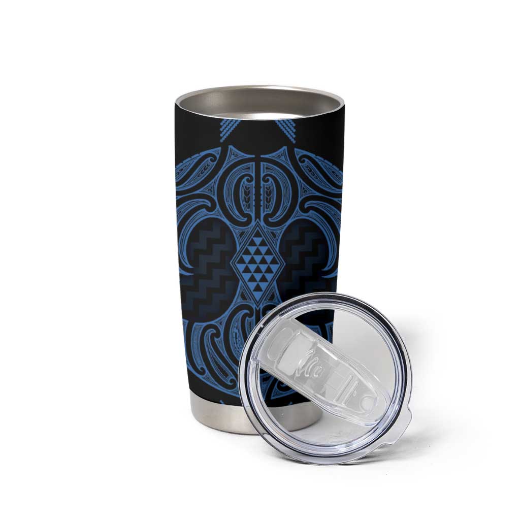 Kikorangi Maori Ta Moko Poutama Art Tumbler Cup