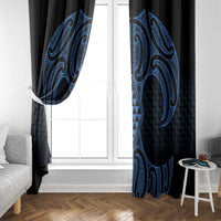 Kikorangi Maori Ta Moko Poutama Art Window Curtain