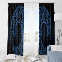 Kikorangi Maori Ta Moko Poutama Art Window Curtain