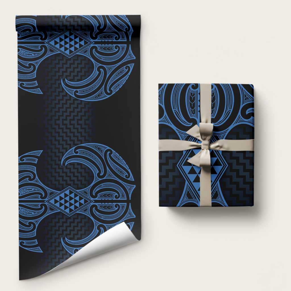 Kikorangi Maori Ta Moko Poutama Art Wrapping Paper - Polynesian Pride