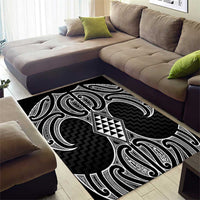 Ma Maori Ta Moko Poutama Art Area Rug