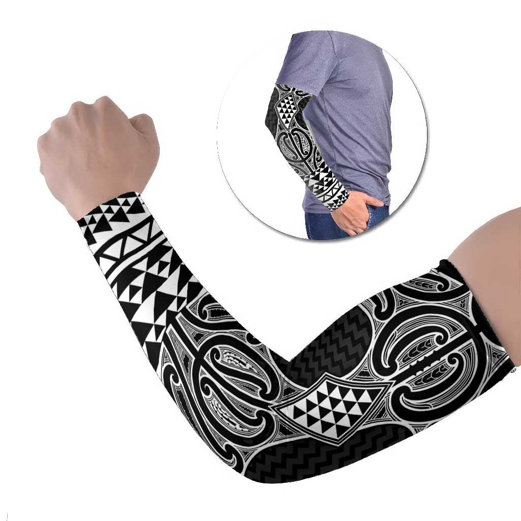 Ma Maori Ta Moko Poutama Art Arm Sleeves - Polynesian Pride