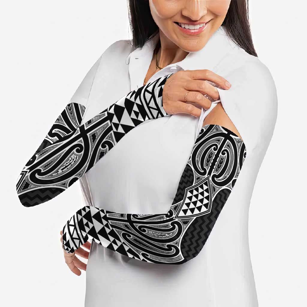 Ma Maori Ta Moko Poutama Art Arm Sleeves - Polynesian Pride
