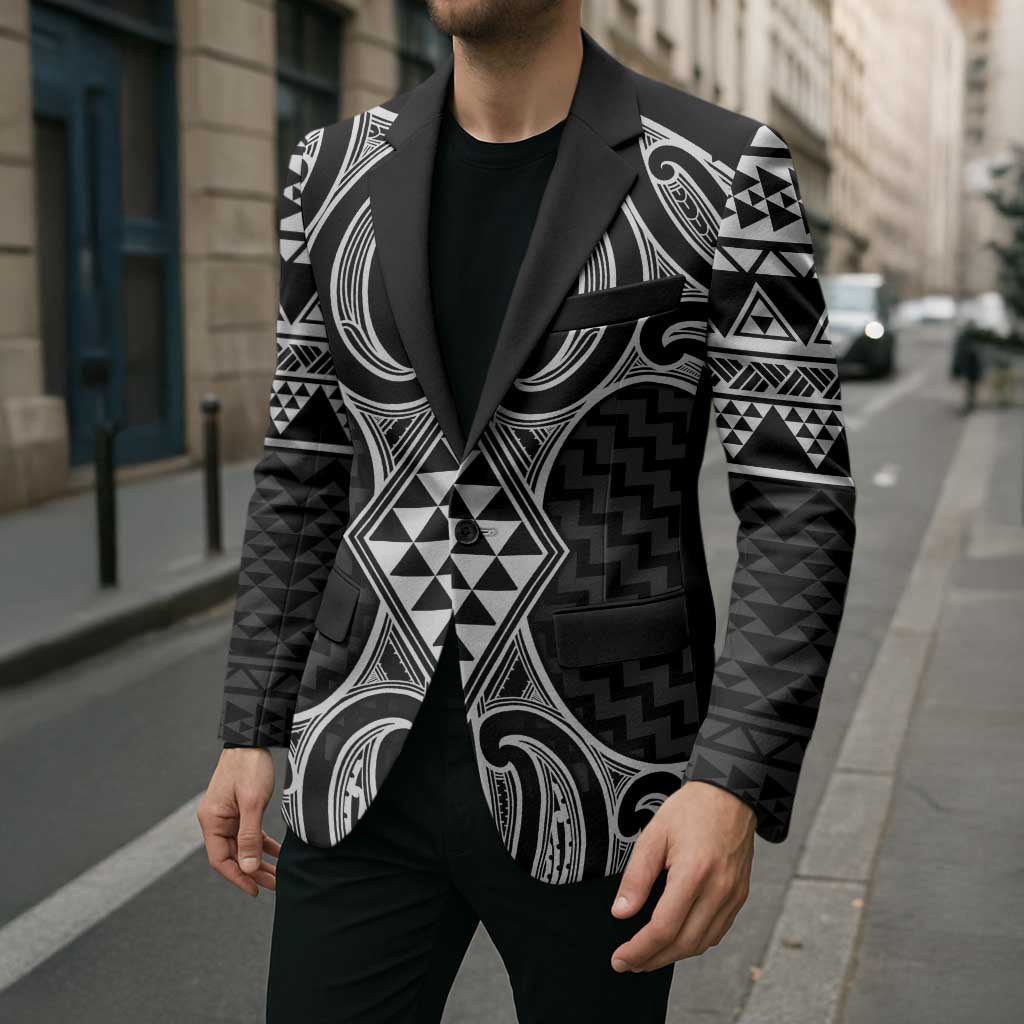 Ma Maori Ta Moko Poutama Art Blazer - Polynesian Pride
