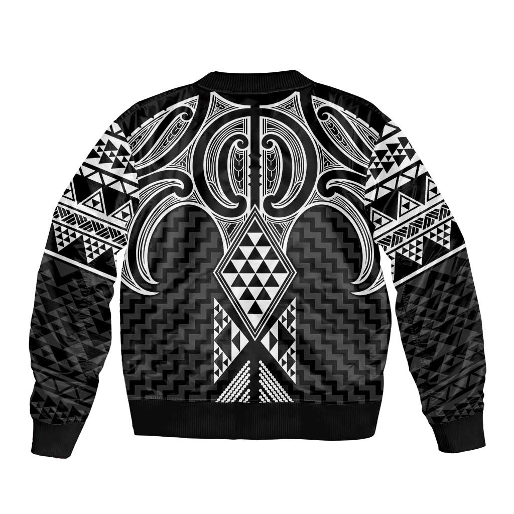 Ma Maori Ta Moko Poutama Art Bomber Jacket