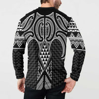 Ma Maori Ta Moko Poutama Art Button Sweatshirt