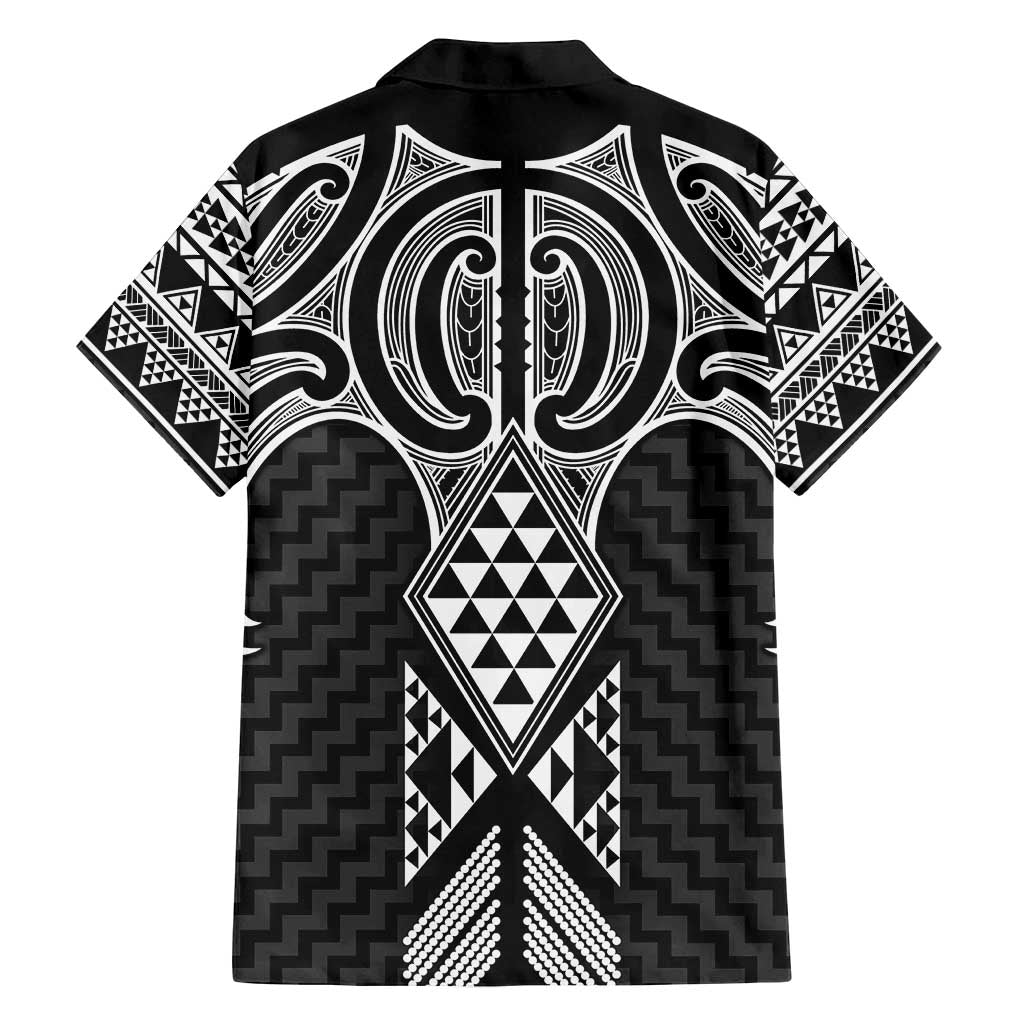 Ma Maori Ta Moko Poutama Art Family Matching Long Sleeve Bodycon Dress and Hawaiian Shirt