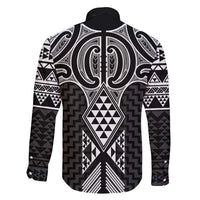 Ma Maori Ta Moko Poutama Art Family Matching Long Sleeve Bodycon Dress and Hawaiian Shirt
