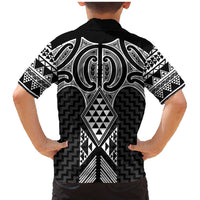 Ma Maori Ta Moko Poutama Art Family Matching Mermaid Dress and Hawaiian Shirt