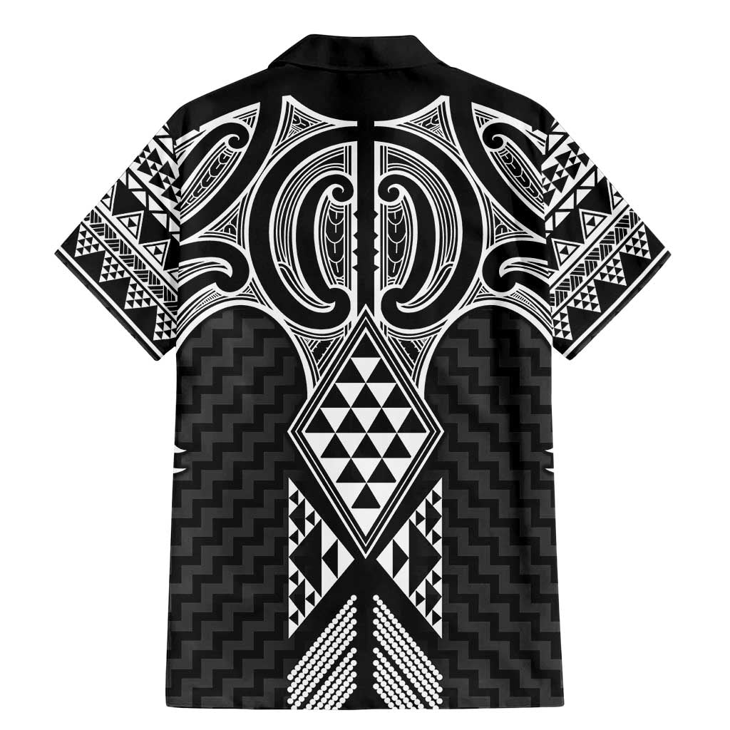Ma Maori Ta Moko Poutama Art Family Matching Mermaid Dress and Hawaiian Shirt