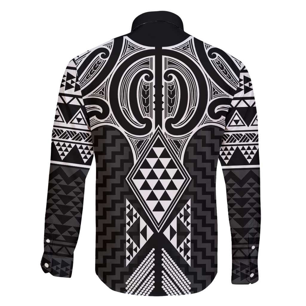 Ma Maori Ta Moko Poutama Art Family Matching Mermaid Dress and Hawaiian Shirt