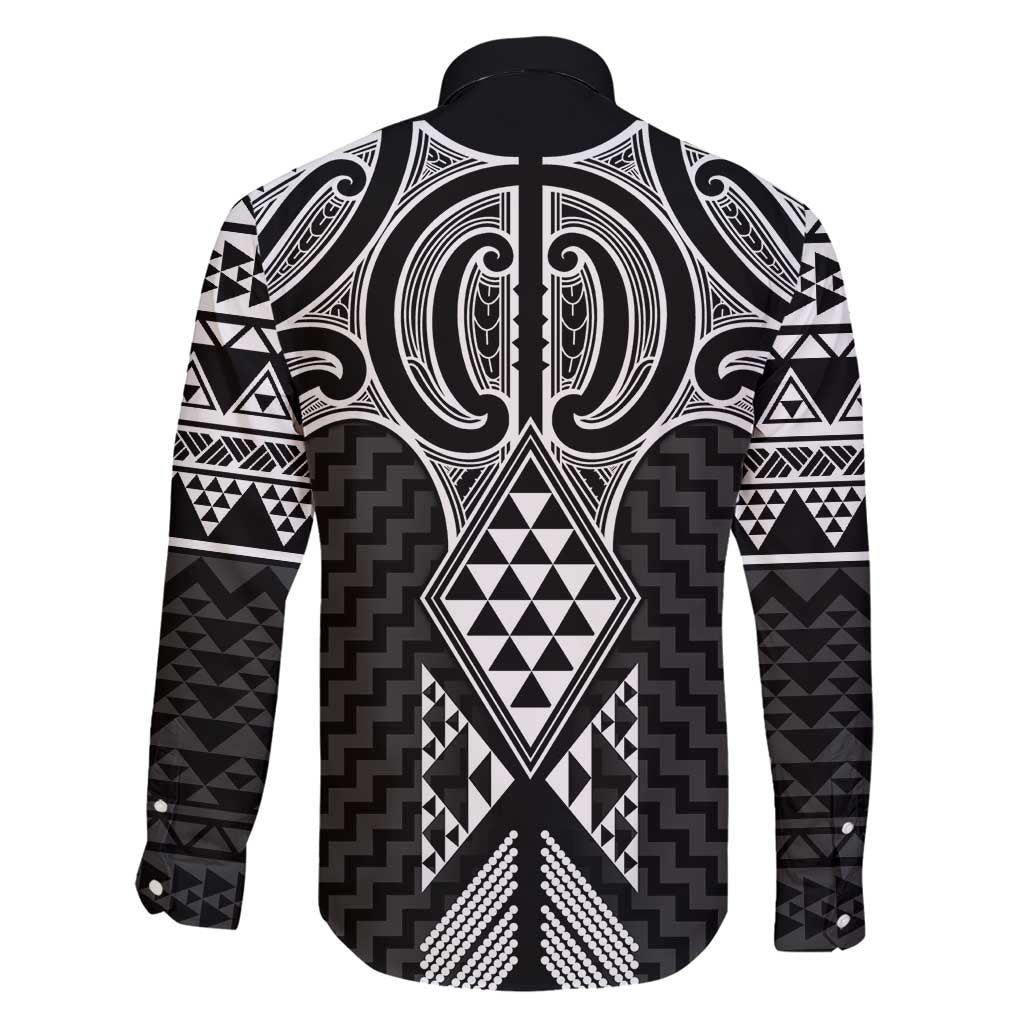 Ma Maori Ta Moko Poutama Art Family Matching Short Sleeve Bodycon Dress and Hawaiian Shirt