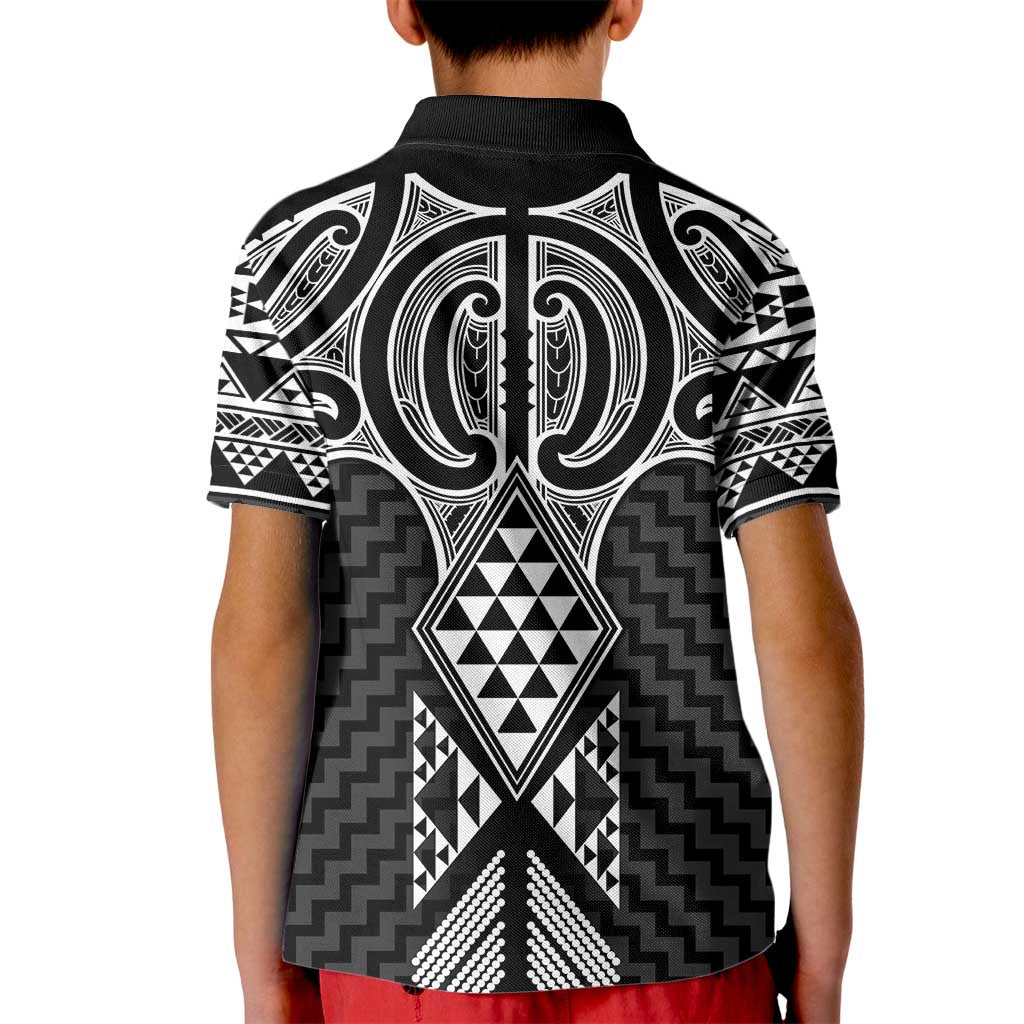 Ma Maori Ta Moko Poutama Art Kid Polo Shirt LT9 - Polynesian Pride