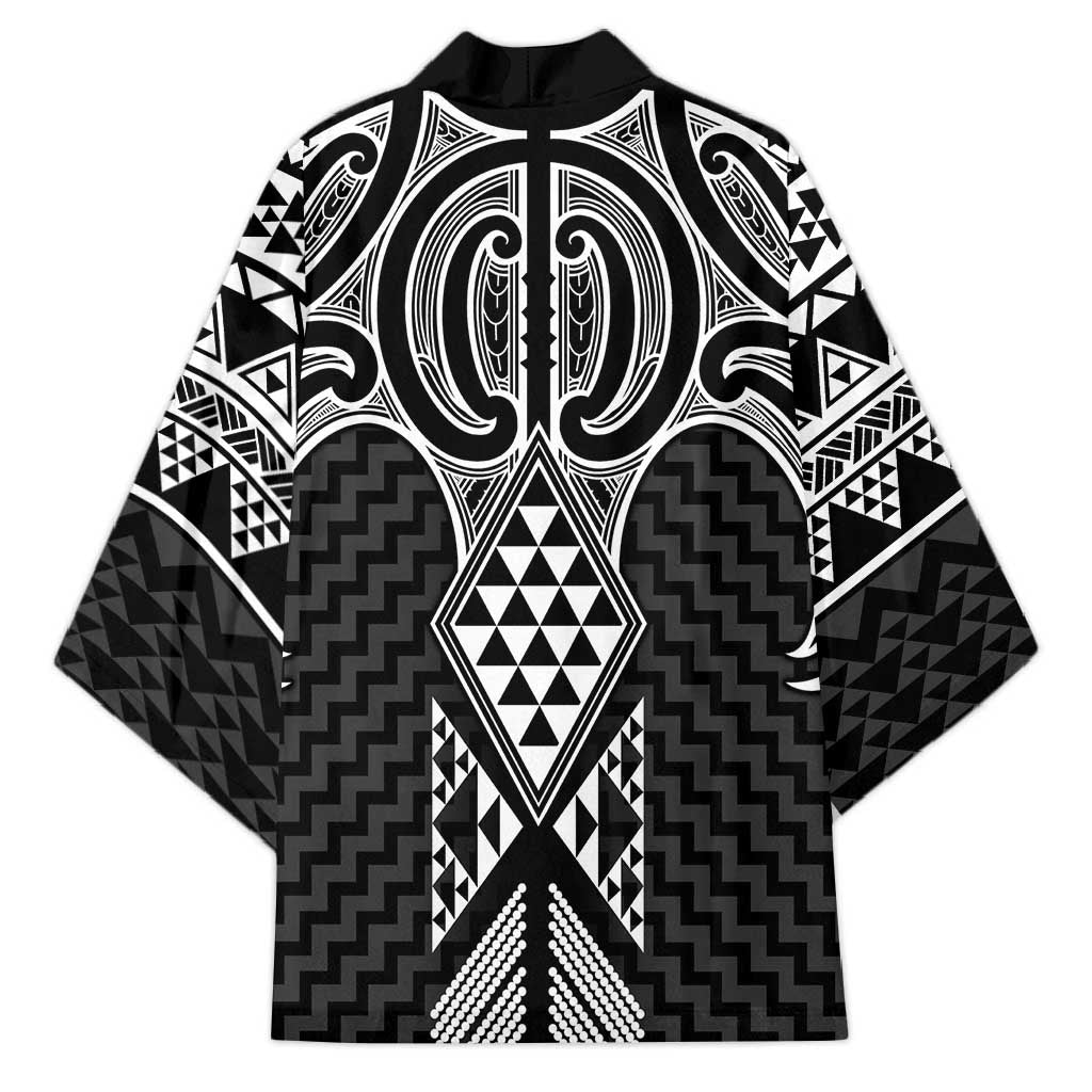 Ma Maori Ta Moko Poutama Art Kimono - Polynesian Pride
