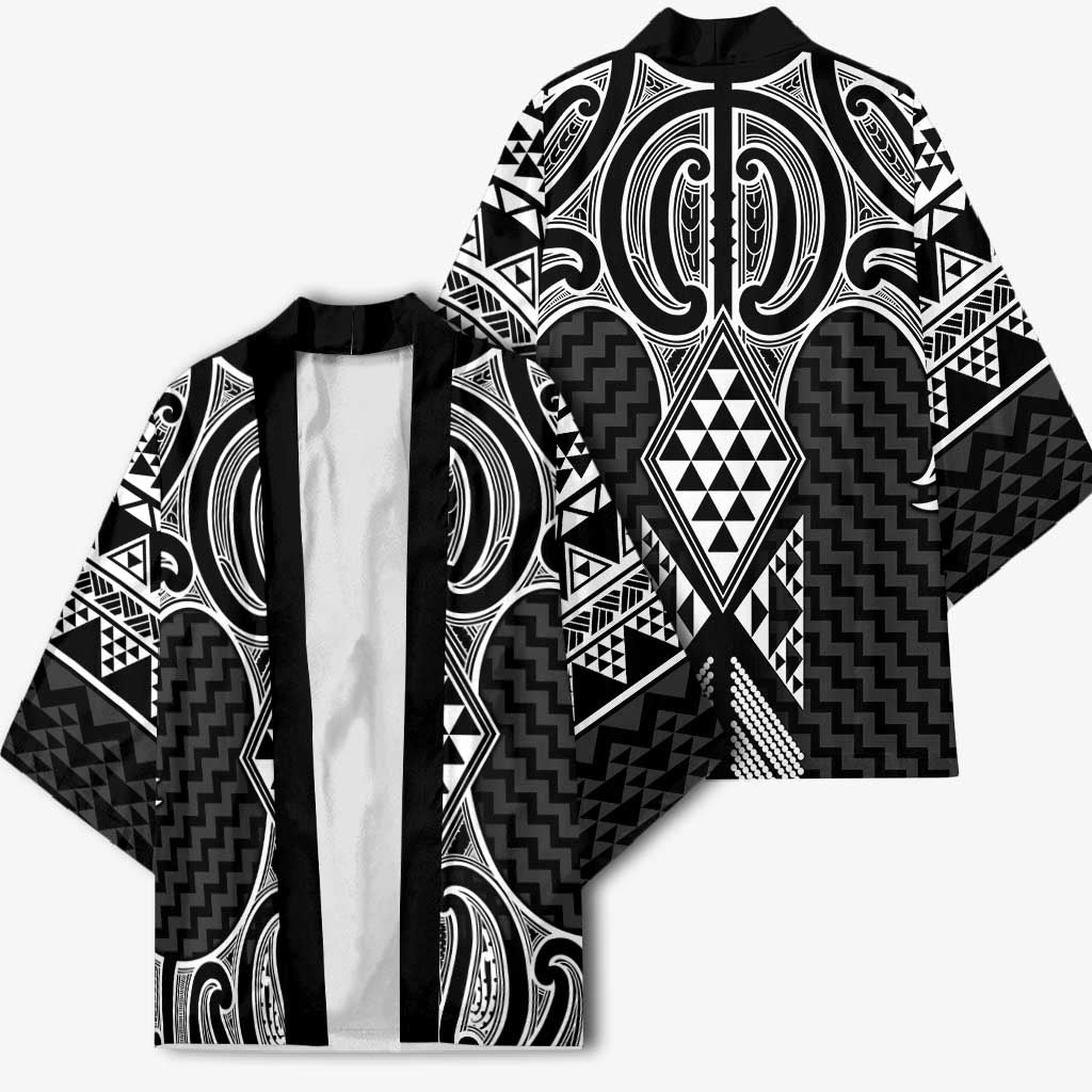 Ma Maori Ta Moko Poutama Art Kimono - Polynesian Pride