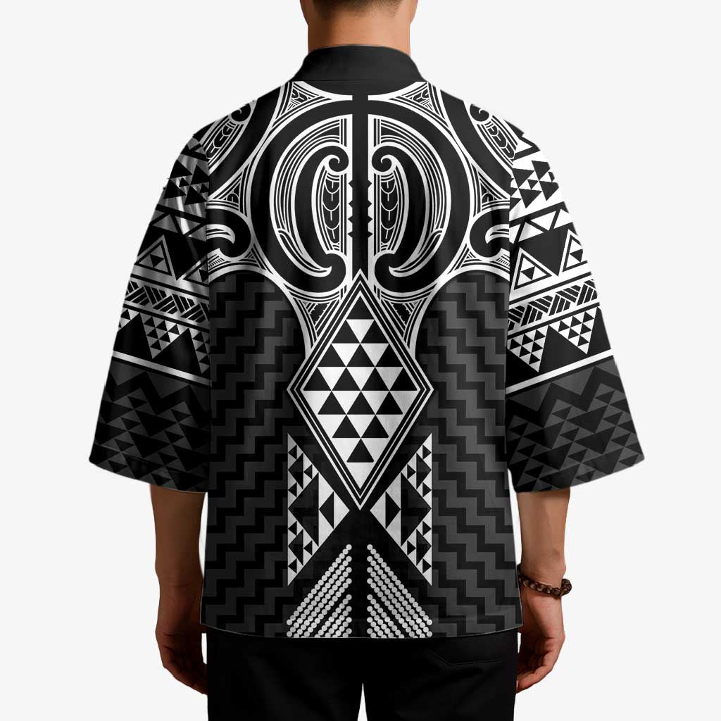 Ma Maori Ta Moko Poutama Art Kimono - Polynesian Pride