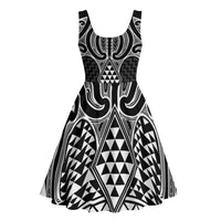 Ma Maori Ta Moko Poutama Art Midi Dress - Polynesian Pride