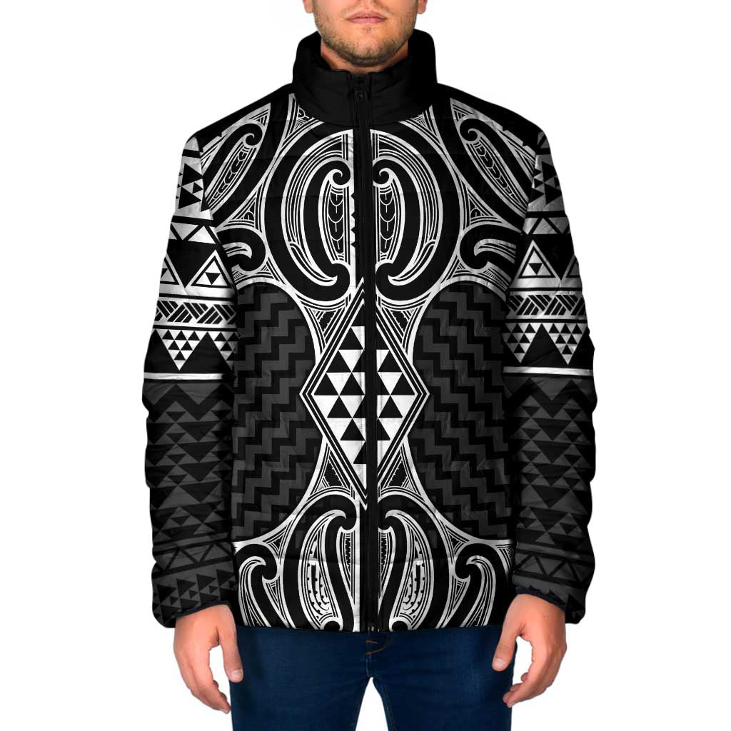 Ma Maori Ta Moko Poutama Art Padded Jacket - Polynesian Pride