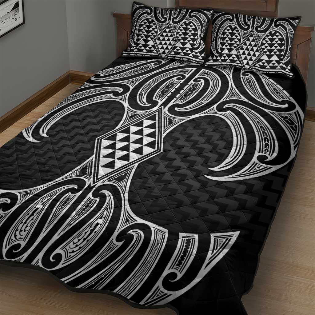 Ma Maori Ta Moko Poutama Art Quilt Bed Set