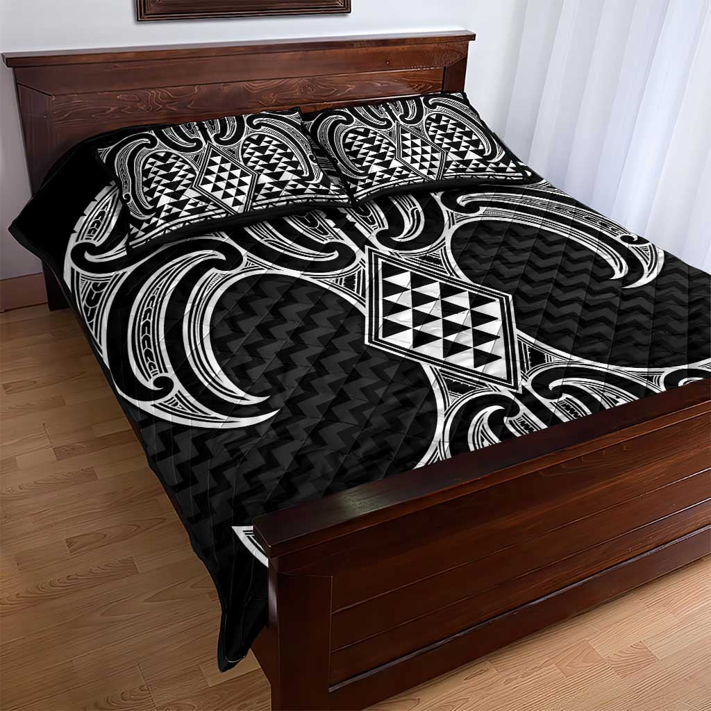 Ma Maori Ta Moko Poutama Art Quilt Bed Set