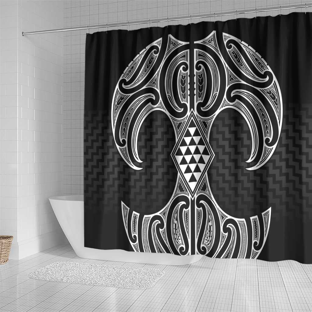 Ma Maori Ta Moko Poutama Art Shower Curtain