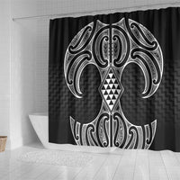 Ma Maori Ta Moko Poutama Art Shower Curtain